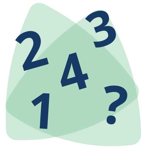 illustration depicting tests for dyscalculia that includes numbers