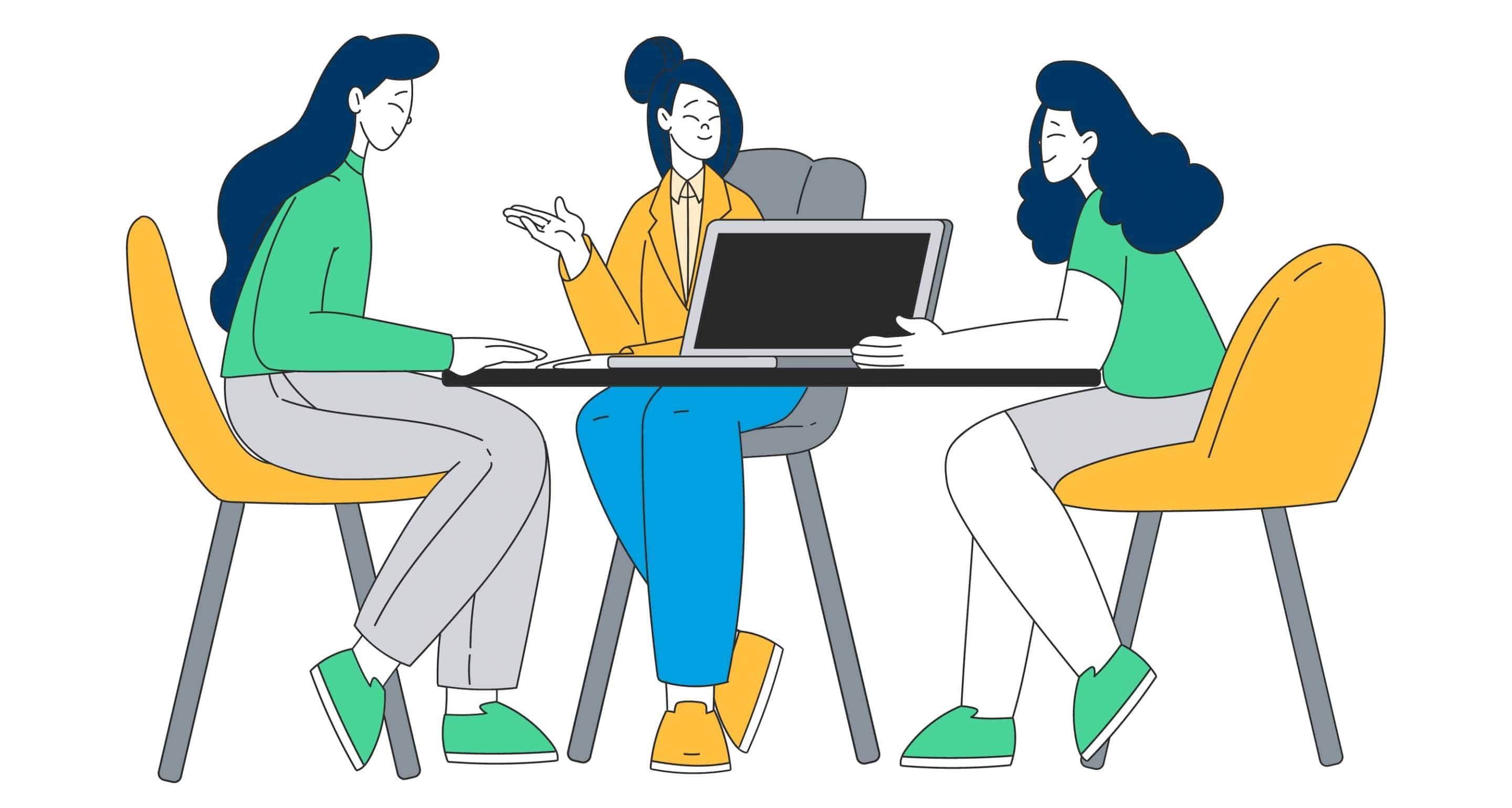 employees in meeting at workplace discussing dyslexia support
